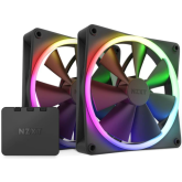 Kit Ventilator NZXT F Series F140 RGB, RGB LED, 140 mm, Matte Black, 2 bucati