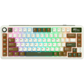 Tastatura Royal Kludge RK-L75, Beige switch, RGB LED, USB/ USB Wireless/Bluetooth, Palm Green