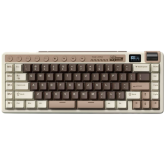 Tastatura Royal Kludge RK M70, Beige switch, RGB LED, USB/USB Wireless/Bluetooth, Mocha Grey