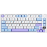 Tastatura Royal Kludge RK-M75, Silver switch, RGB LED, USB/ USB Wireless/Bluetooth, Taro Milk