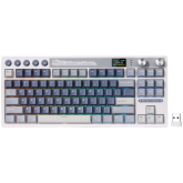 Tastatura Royal Kludge RK-M87, Beige Switch, RGB LED, USB/USB Wireless/Bluetooth, Ocean Blue