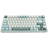 Tastatura Royal Kludge R75, Silver Switch, RGB LED, USB/USB Wireless/Bluetooth, Sky Cyan