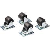 Kit roti rack Startech RKCASTER2, Black-Silver