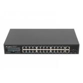 Switch Lanberg RSGE-24P-2GE-2S-360, 24 porturi, PoE+