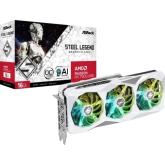 Placa video AsRock AMD Radeon RX 7900 GRE Steel Legend 16GB, GDDR6, 256bit