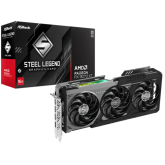 Placa video ASRock AMD Radeon RX 9070 XT Steel Legend Dark 16GB, GDDR6, 256 bit