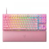 Tastatura Razer Huntsman V2 Quartz TKL Linear Optical Gen-2 Red Switch, RGB LED, USB, Pink