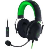 Casti cu microfon Razer BlackShark V2, 3.5mm jack/USB-A, Black-Green