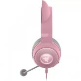 Casti cu microfon Razer Kraken Kitty V2 Quartz, USB-A, Pink-Grey