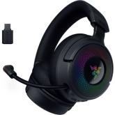 Casti cu microfon Razer Kraken V4, RGB LED, USB Wireless, Black
