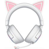 Casti cu microfon Razer Kraken Kitty V3 Pro, RGB LED, USB Wireless/Bluetooth/3.5 mm jack, White