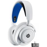 Casti cu microfon SteelSeries Arctis Nova 7P, USB Wireless/Bluetooth, White-Blue