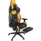 Scaun gaming Gamdias Achilles P1 L, RGB, Black-Yellow