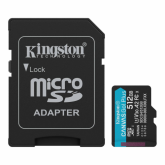 Memory Card microSDXC Kingston Canvas Go Plus SDCG4 512GB, Class 10, UHS-I U3, V30, A2 + Adaptor SD