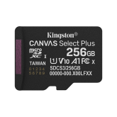 Memory Card microSDXC Kingston Canvas Select Plus SDCS3 256GB, Class 10, UHS-I U1, V30, A1