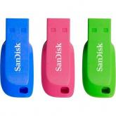 Set Stick memorie SanDisk by WD Cruzer Blade 16GB, USB, Blue/Green/Pink, 3pack