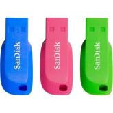 Set Stick memorie SanDisk by WD Cruzer Blade 16GB, USB, Blue/Green/Pink, 3pack