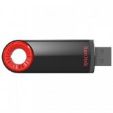 Stick Memorie SanDisk by WD Cruzer DIAL, 32GB, USB 2.0, Black/Red
