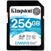 Memory Card SDHC Kingston Canvas Go 256GB, Class 10, UHS-I U3, V30