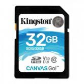 Memory Card SDHC Kingston Canvas Go 32GB, Class 10, UHS-I U3, V30