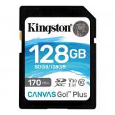 Memory Card SDXC Kingston Canvas Go Plus 128GB, Class 10, UHS-I U3, V30
