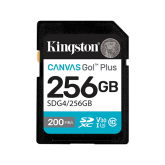 Memory Card SDXC Kingston Canvas Go Plus SDG4 256GB, Class 10, UHS-I U3, V30, A2