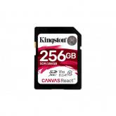 Memory Card SDXC Kingston Canvas React 256GB, Class 10, UHS-I U3, V30, A1