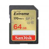 Mermory Card SDXC Sandisk by WD Extreme 64GB, Class 10, UHS I-U3, V30