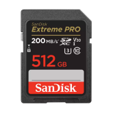 Memory Card SDXC SanDisk by WD Extreme PRO 512GB, Class 10, UHS-I U3, V30
