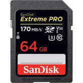 Memory Card SDXC SanDisk by WD Extreme PRO 64GB, Class 10, UHS-I U3, V30