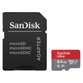 Memory Card microSDXC SanDisk by Western Digital Ultra 64GB, Class 10, UHS-I U1, A1 + Adaptor SD