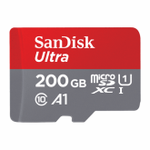 Memory Card microSDXC SanDisk by WD Ultra 200GB, Class 10, UHS-I U1, A1 + Adaptor SD