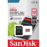 Memory Card microSDXC SanDisk by WD Ultra 256GB, Class 10, UHS-I U1, A1 + Adaptor SD