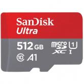 Memory Card microSDXC SanDisk by WD Ultra 512GB, Class 10, UHS-I U1, A1 + Adaptor SD