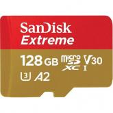 Memory Card microSDXC SanDisk by WD Extreme SDSQXA1-128G-GN6MA 128GB, Class 10, UHS-I U3, V30, A2 + Adaptor SD