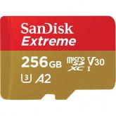 Memory Card microSDXC SanDisk by WD Extreme 256GB, Class 10, UHS-I U3, V30, A2 + Adaptor SD