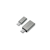 Set Adaptoare LogiLink MicroUSB Female - USB-C Male + USB 3.0 Female - USB-C Male, Silver