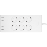 Prelungitor Smart Logilink SH0105, 6 x Schuko, 4 x USB-A, 20 W, 1.8 m, White
