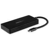 Rack SSD Startech SM21BMU31CI3, M.2 SATA, USB Tip C 3.1, Black