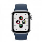 Smartwatch Apple Watch SE V2, 1.57inch, curea silicon, Silver-Abyss Blue