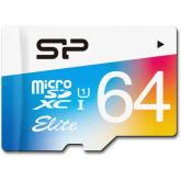 Memory Card microSDXC Silicon Power Elite 64GB, Class 10, UHS-I U1 + Adaptor SD