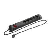 Prelungitor Lanberg SURGE PROTECTOR SP1, 5x Schuko, 1.5 m, Black