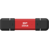 SSD portabil Silicon Power DS72, 250GB, USB-C/A, Red