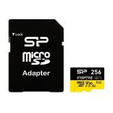 Memory Card microSDXC Silicon Power Inspire 256GB, Class 10, UHS-I U3, V30, A2 + Adaptor SD