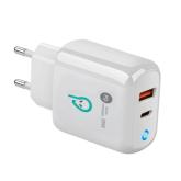 Incarcator retea Spacer SPAR-DUOQ-02, USB-A + USB-C, 35W, White