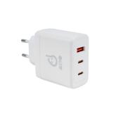 Alimentator retea Spacer SPAR-TRIOQ-04, 2 x USB-C, 1 x USB-A, 20 V, 3.25 A, 65 W, White