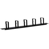 Organizator cabluri Spacer SPCM-1U-BK, 19inch, Black