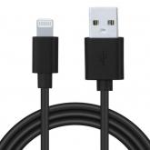 Cablu de date Spacer SPDC-LIGHT-PVC-BK-1.0, USB - Lightning, 1m, Black