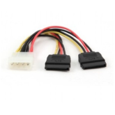 Cablu alimentare Spacer SPIC-MLX-2SATA-0.15m, Molexmale - 2 x SATA, 0.15 m, Black