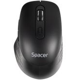 Mouse optic Spacer SPMO-WS02-BT, USB Wireless/Bluetooth, Black